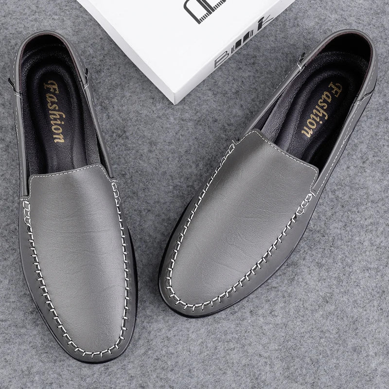 High Quality Men Loafers Genuine Leather Male Casual Shoes Handmade Moccasins Men Comfy Driving Shoes Man Sneakers Male Footwear