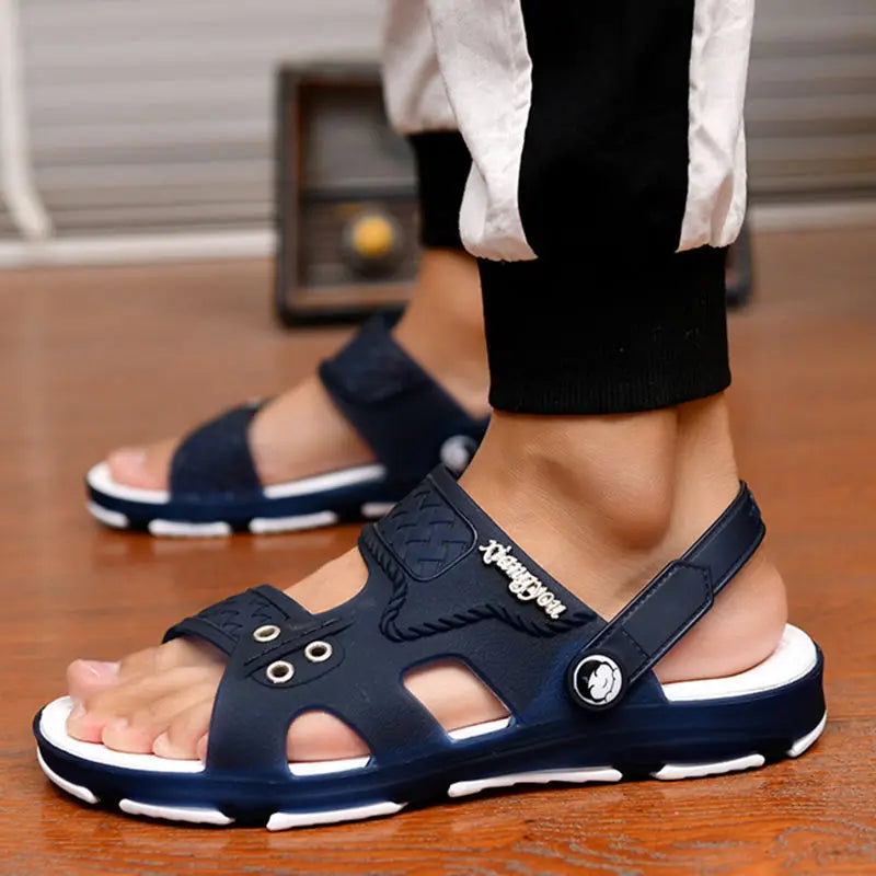 Summer Sandals Men Slippers Outdoor Beach Casual Shoes Zapatos De Hombre Indoor Durable Anti Slip Peep Toe