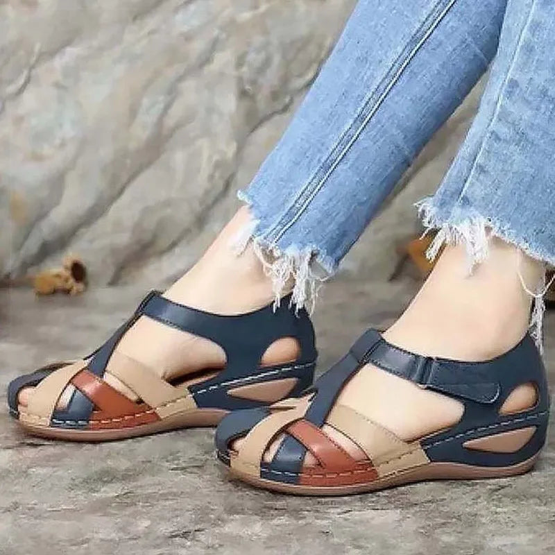 Women Sandals Soft Summer Shoes For Women Low Heels Sandals Summer Elegant Woman Heeled Shoes Lightweight Heel