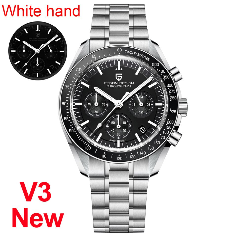 New Men Watches Top Luxury Quartz Watch For Men Automatic Date Speed Chronograph Sapphire Mirror Wristwatch