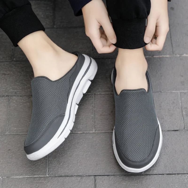 Men Slippers Summer Breathable Home Indoor Slippers Men Thick Bottom Slides Fashion Couple Walking Shoes Chanclas Hombre