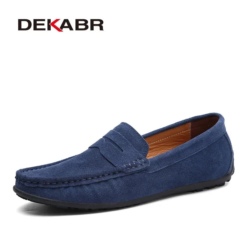 Brand Spring Summer Hot Sell Moccasins Men Loafers High Quality Genuine Leather Shoes Men Flats Lightweight Driving Shoes