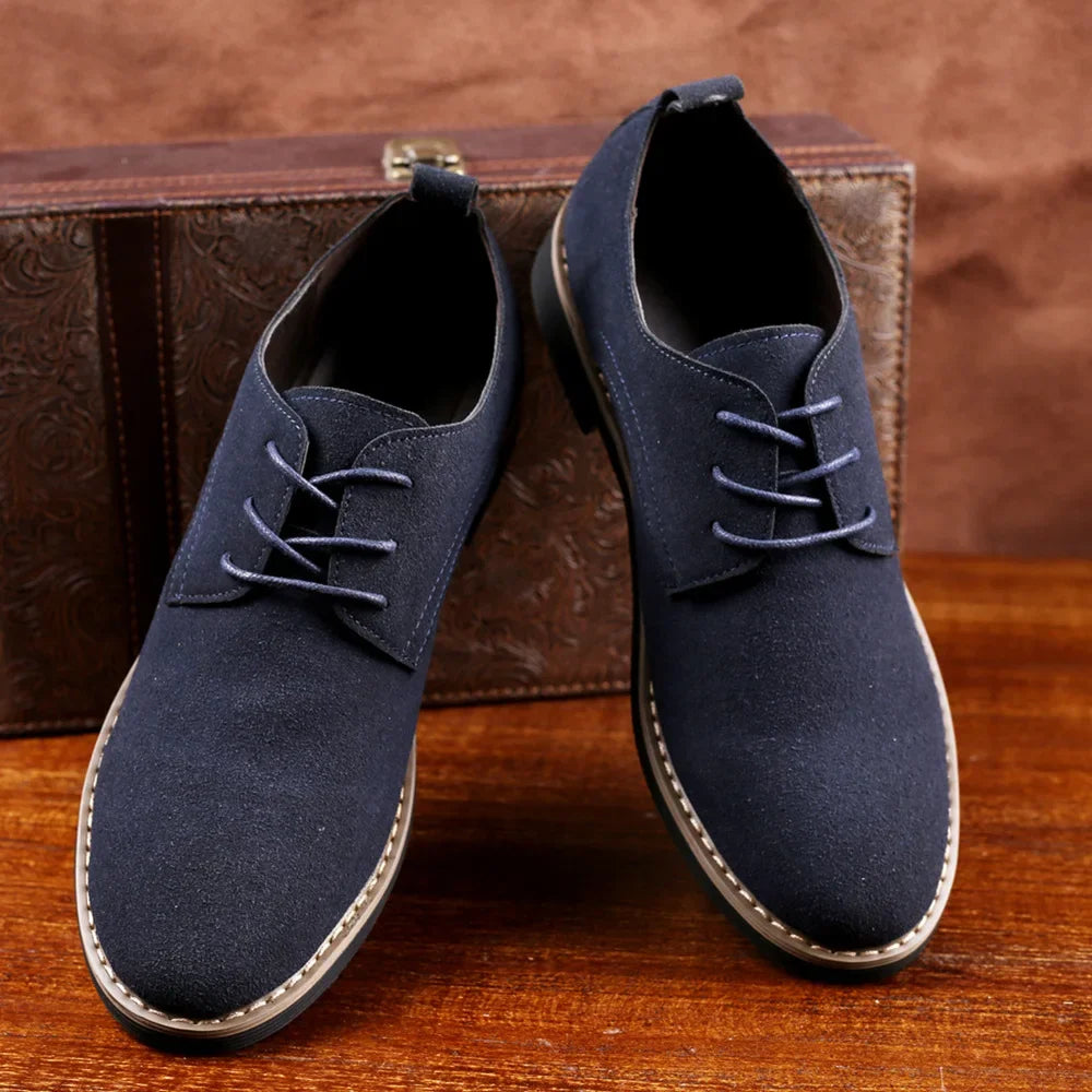 Chaussure Homme Suede Leather Men Shoes Oxford Casual  Classic Sneakers Comfortable Footwear Dress Large Size Flats