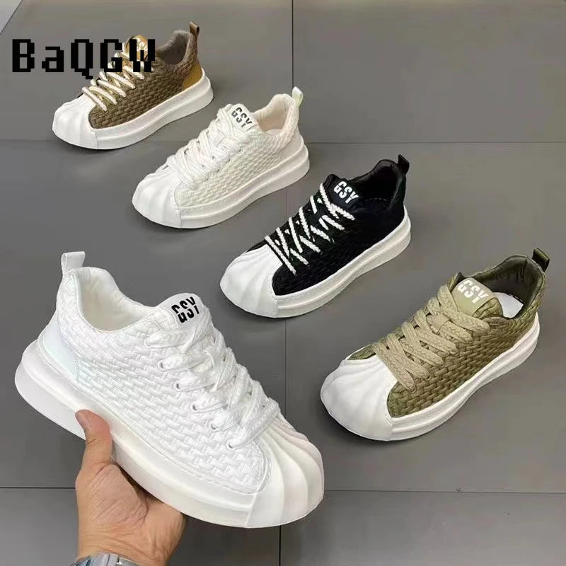 Designer Striped Patchwork Breathable Shoes Man Fashion Soft Lightweight Skateboard Sneakers Retro Camel Summer Shoes