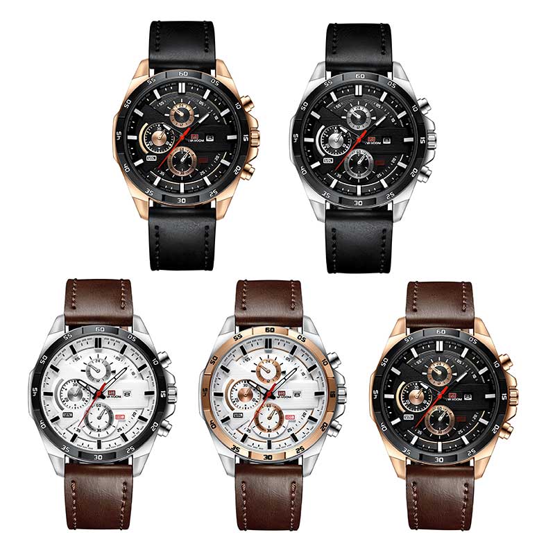 Men Watch Top Brand Luxury Waterproof Sport Quartz Clock Military Leather