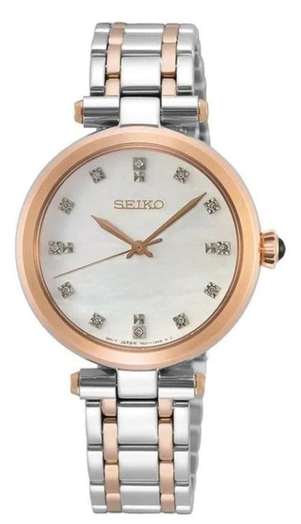 SEIKO CLASSIC ELEGANT CRYSTAL DIAMOND WATCH SRZ534P LUXURY WATCH FOR WOMEN