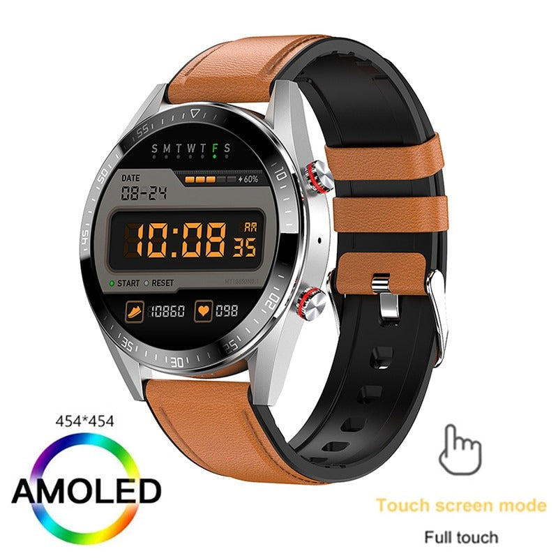 New 454*454 Screen Smart Watch Always Display The Time Bluetooth Call Local Music Smartwatch For Mens Android TWS Earphones