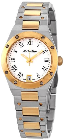 MATHEY-TISSOTELISER WHITE DIAL LADIES WATCH D680BBR LUXURY WATCH FOR WOMEN