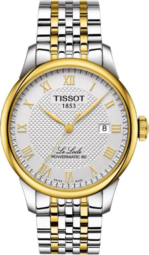 TISSOT LE LOCLE POWERMATIC 80 - T006.407.22.033.01 Gold Fram Silver Luxury Watch For Men