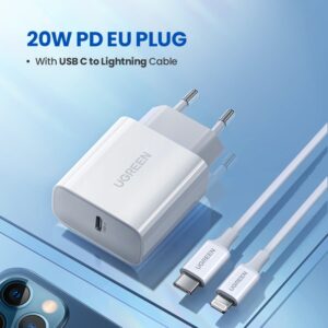 UGREEN Quick Charge 4.0 3.0 QC PD Charger 20W QC4.0 QC3.0 USB Type C Fast Charger for iPhone 13 12 Xs 8 Xiaomi Phone PD Charger