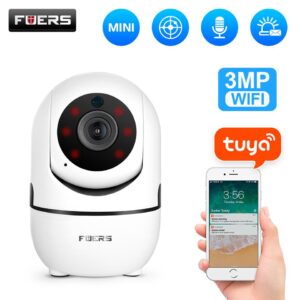 New Smart Home 3MP IP Camera Indoor WiFi Wireless Surveillance Camera Automatic Tracking Home Security Baby Pet Monitor