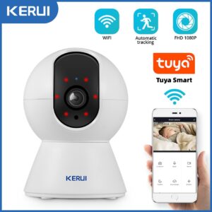 New KERUI 1080P 3MP Tuya Smart Mini WiFi IP Camera Indoor Wireless Security Home CCTV Surveillance Camera 2MP With Auto Tracking