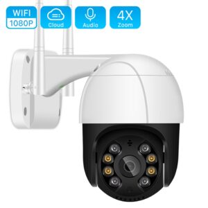 New 1080P PTZ Wifi IP Camera Outdoor 4X Digital Zoom AI Human Detect Wireless Camera H.265 P2P Audio 2MP 3MP Security CCTV Camera