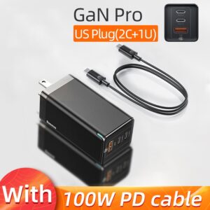 New Baseus GaN 65W USB C Charger Quick Charge 4.0 3.0 QC4.0 QC PD3.0 PD USB-C Type C Fast USB Charger For iPhone 12 Pro Max Macbook