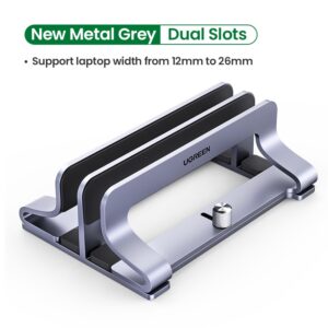 New UGREEN Vertical Laptop Stand Holder For MacBook Air Pro Aluminium Foldable Notebook Stand Laptop Support MacBook Pro Tablet Stand