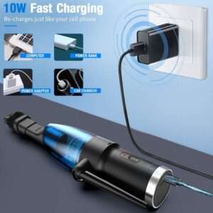 New Upgraded Cordless Electric Compressed Air Duster Blower Vacuum 2 in 1 Replaces Canned Air Spray Cleaner for Computer Keyboard