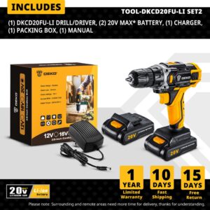 New Compact Cordless Drill Electric Screwdriver DEKO DKCD Series Rechargeable Driver DC Lithium-Ion Battery Charged Power Tools