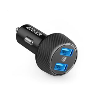 New Anker PowerDrive Speed 2 39W Dual USB Car Charger Quick Charge 3.0 for Galaxy PowerIQ for iPhone 11/Xs/XS Max/XR/X/8 and more