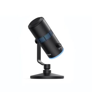 New Anker PowerCast M300 USB Microphone Mic For PC Vocals Quality in Streaming Twitch Gaming YouTube  Output Gain Control Mute