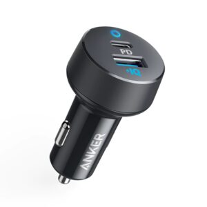 New Anker Car Charger USB C 30W 2 Port with 18W Power Delivery and 12W Power IQ PowerDrive PD 2 with LED For i phone i pad Android