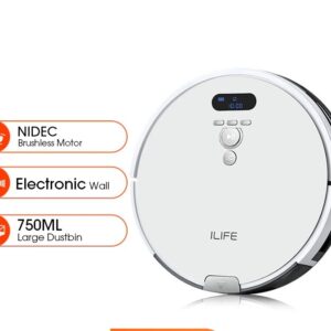 New ILIFE V8 Plus Robot Vacuum Cleaner Wet Mop Navigation Planned Cleaning Large Dustbin Water Tank Schedule Household Tools