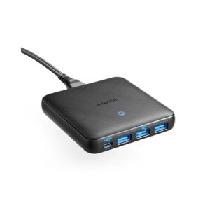 New Anker 65W USB C Charger 4 Port PIQ 3.0 & GaN Fast Charger Adapter PowerPort Atom III Slim Wall Charger with a 45W USB C Port