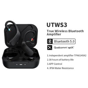 New FiiO UTWS3 Bluetooth Earphone V5.0 aptX/TWS + Earbuds Hook MMCX/0.78mm Connector with Mic Support/30 Hours Playback and APP Control