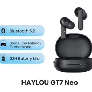New HAYLOU GT7 Neo TWS Earphone Wireless Headphones V5.2 Bluetooth Earphones Smart Touch Control Earbuds AAC Audio Recording Sport Earphone