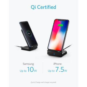 New Anker PowerWave Wireless Fast Charger Stand Qi-Certified 7.5W for iPhone 11/11 Pro/11 Pro Max/XR/XS etc 10W for Galaxy and more