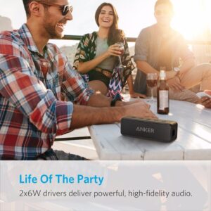 New Anker Soundcore 2 Portable Speaker Wireless Bluetooth Better Bass 24-Hour Playtime 66ft Bluetooth Range IPX7 Water Resistance