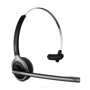 New Mpow M5 Wireless Headset Bluetooth 5.0 Over-Head Noise Canceling Headphones with Crystal Clear Microphone for Trucker/Driver