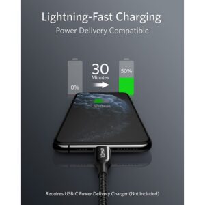 New Anker USB C to Lightning Cable 3ft Power line + III M Fi Certified Lightning Cable for iPhone 11/11 Pro/11 Pro Max Power Delivery