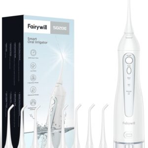 New Fairywill Water Flossers for Teeth 300ML Oral Irrigator Rechargeable Portable Dental 3 Modes Water Tank Waterproof Teeth Cleaner