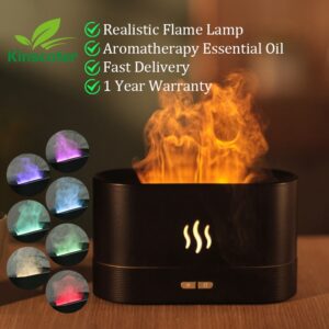 New Aroma Diffuser Air Humidifier Ultrasonic Cool Mist Maker Fogger Led Essential Oil Flame Lamp Difusor