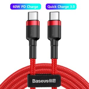 New Baseus 100W USB C To Type C Cable USBC PD Fast Charging Charger Cord USB-C 5A TypeC Cable 2M For Macbook Samsung Xiaomi POCO