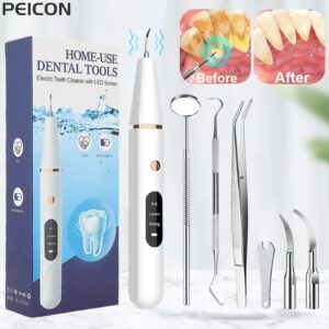 New Ultrasonic Dental Scaler For Teeth Tartar Stain Tooth Calculus Remover Electric Sonic Teeth Plaque Cleaner Dental Stone Removal