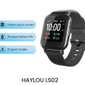 New HAYLOU LS02 Smartwatch for men IP68 Waterproof 12 Sport Modes Call Reminder Bluetooth 5.0 Smart Band