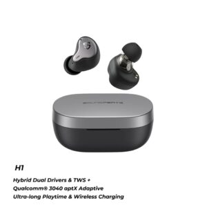 New SOUNDPEATS H1 Earbuds Hybrid Dual Driver TWS Earphone Bluetooth 5.2 Apt-X QCC3040 HiFi sound Wireless Charging Earbuds 40Hrs Playtime