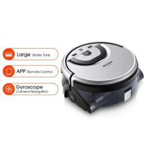 New ILIFE W455 Floor Washing Robot Shine Bot Gyroscope Camera Navigation APP Control Large Water Tank Kitchen Cleaning Plan Route