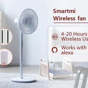 New Smartmi Wireless Outdoor Fan 3 White Electric Rechargeable Portable Stand Fan Natural Breezes Smart Control