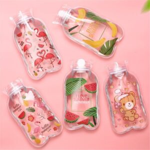 New Cute Transparent Hot Water Bottle Warm Belly Treasure Cartoon Hand Warmer Filled Mini Explosion-proof Portable Hot Water Bags