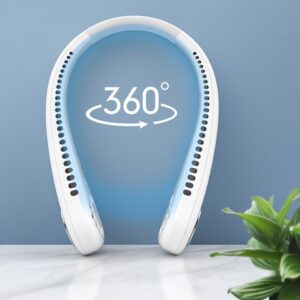 New Portable Neck Fan Mini Wireless Electric Fans Bladeless USB Rechargeable Sports Cooling Fan For Outdoor Sports Travel