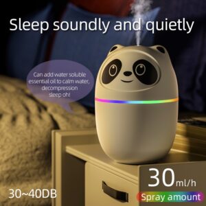 New 220ml Electric Air Humidifier USB Cute Portable Aroma Oil Diffuser Cool Mist Sprayer Night Light Automatic Power-of for Home Car