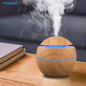 New Humidifier Electric Air Aroma Diffuser Wood Ultrasonic 130ML Air Humidifier Essential Oil Aromatherapy Cool Mist Maker For Home