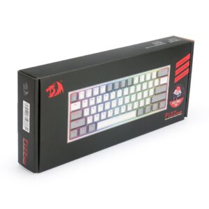 New Redragon K617 Fizz Mechanical Keyboard USB Wired Linear Red Switches RGB Led Backlight 61 Keys Ergonomic Design for Travel